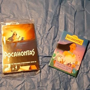 Disney Pocahontas Collector cards and pin